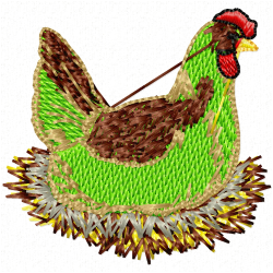 Chickens And Roosters Embroidery Design 7 Chickens And Roosters Embroidery Design 7